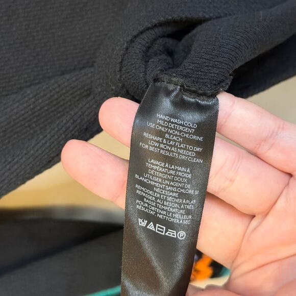 Free People Switch It Up Thermal Top M Black Waffle Hippie Crochet Warm Cozy - Picture 7 of 8